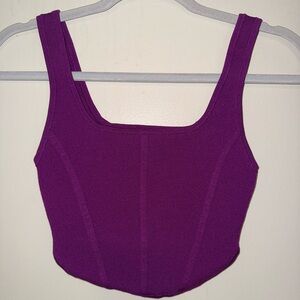 Aritzia Babaton Corset top Cropped Purple size small S